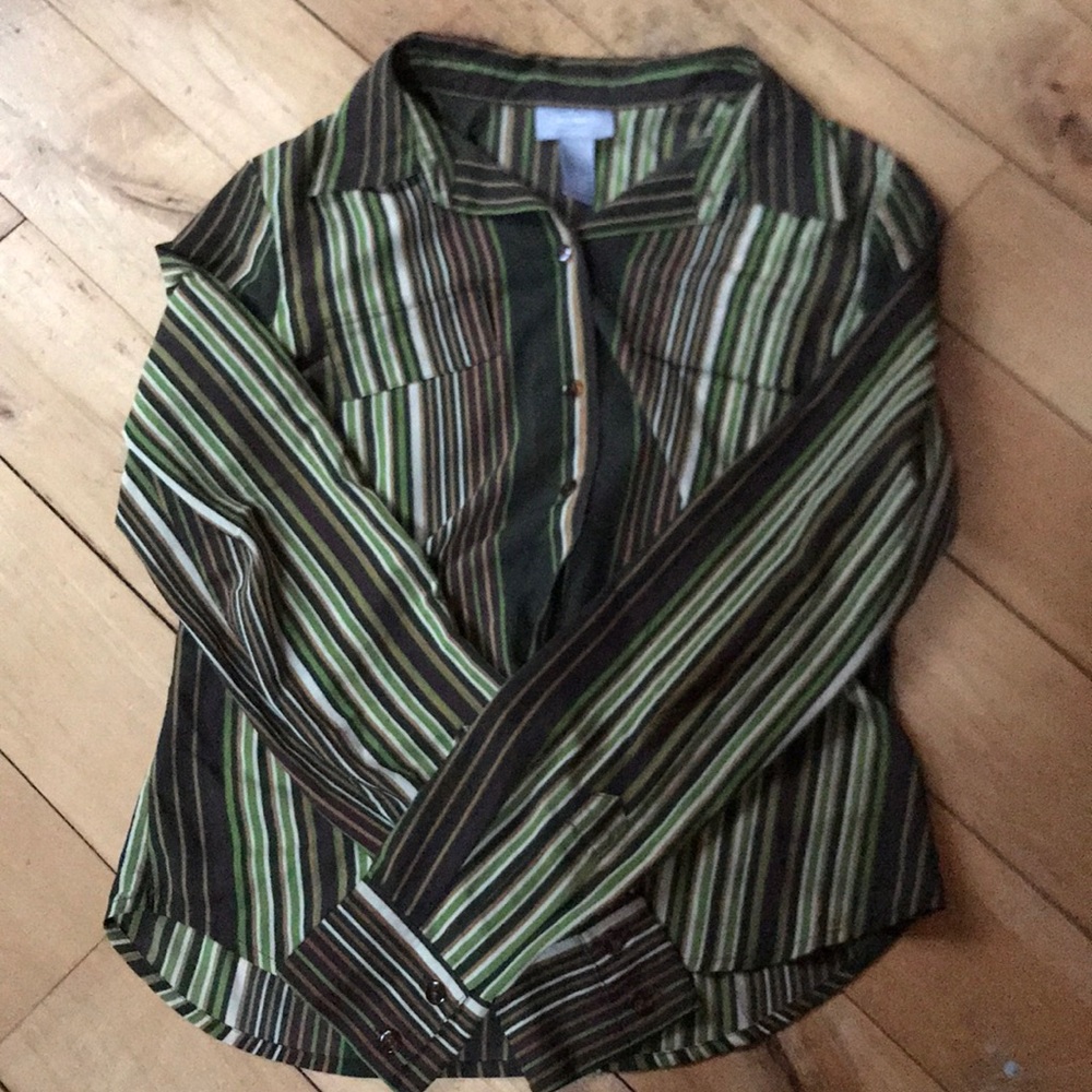 Old Navy Striped Button Down Shirt